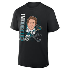 Macklin Celebrini San Jose Sharks Fanatics Caricature Player T-Shirt Black