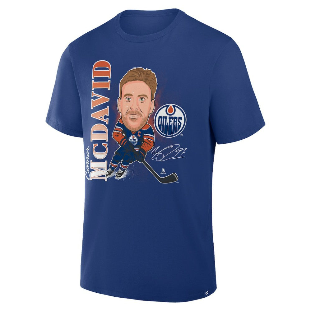 Connor McDavid Edmonton Oilers Fanatics Caricature Player T-Shirt Royal