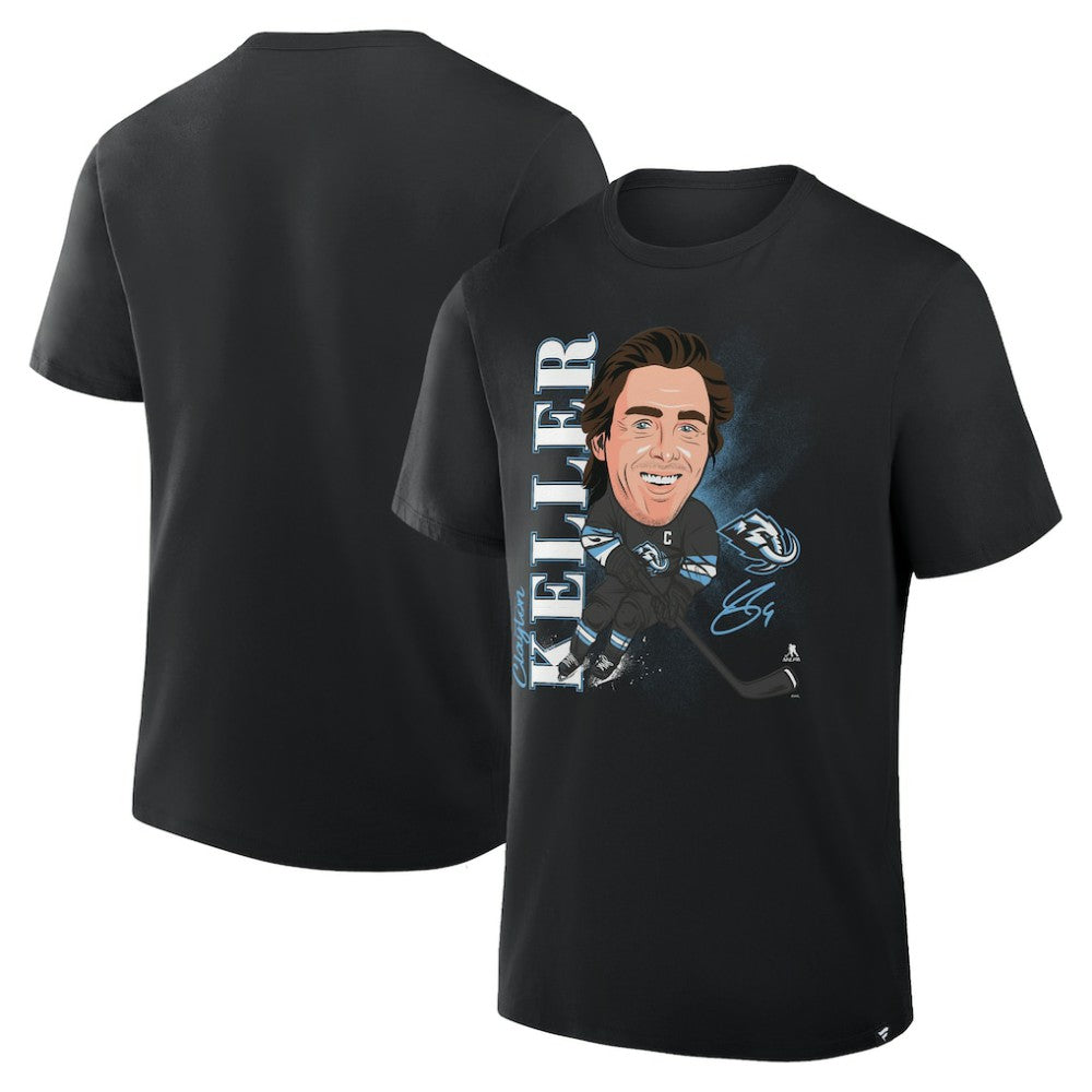 Clayton Keller Utah Mammoth Fanatics Caricature Player T-Shirt Black