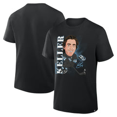 Clayton Keller Utah Mammoth Fanatics Caricature Player T-Shirt Black