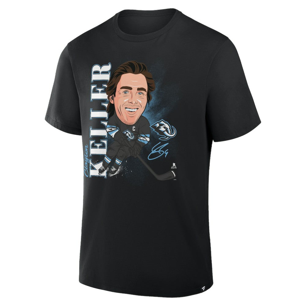 Clayton Keller Utah Mammoth Fanatics Caricature Player T-Shirt Black