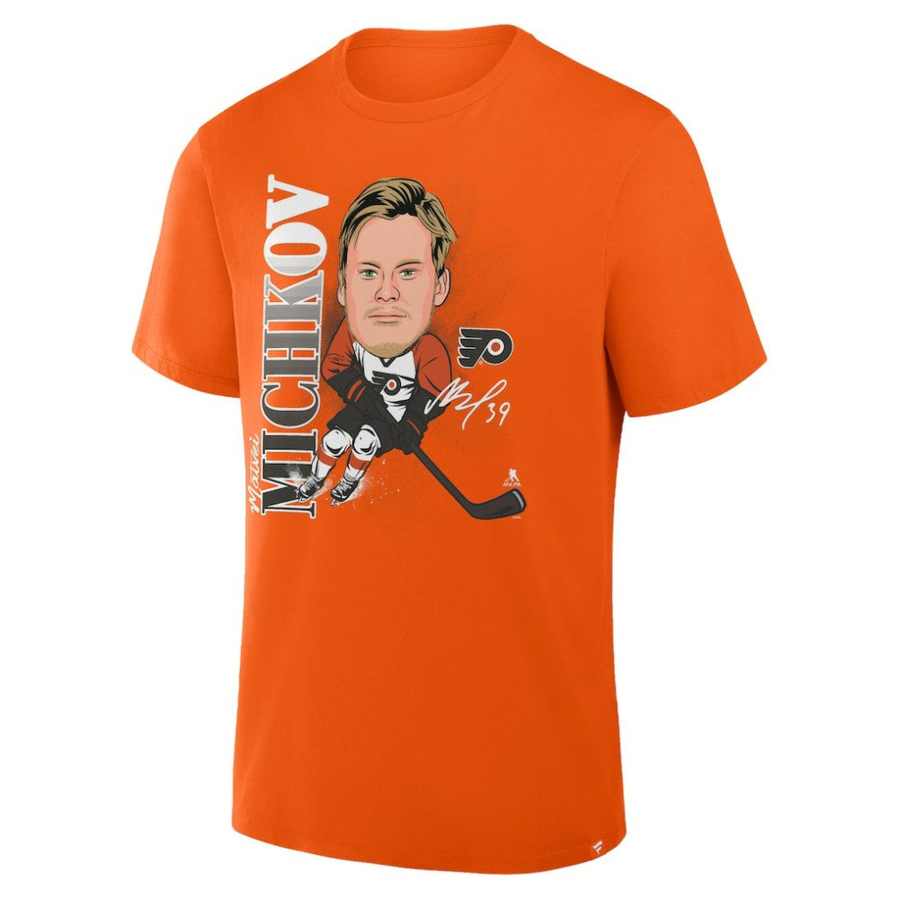 Matvei Michkov Philadelphia Flyers Fanatics Caricature Player T-Shirt Orange