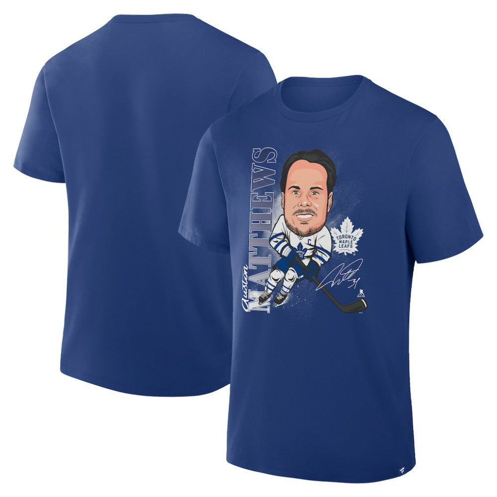 Auston Matthews Toronto Maple Leafs Fanatics Caricature Player T-Shirt Blue