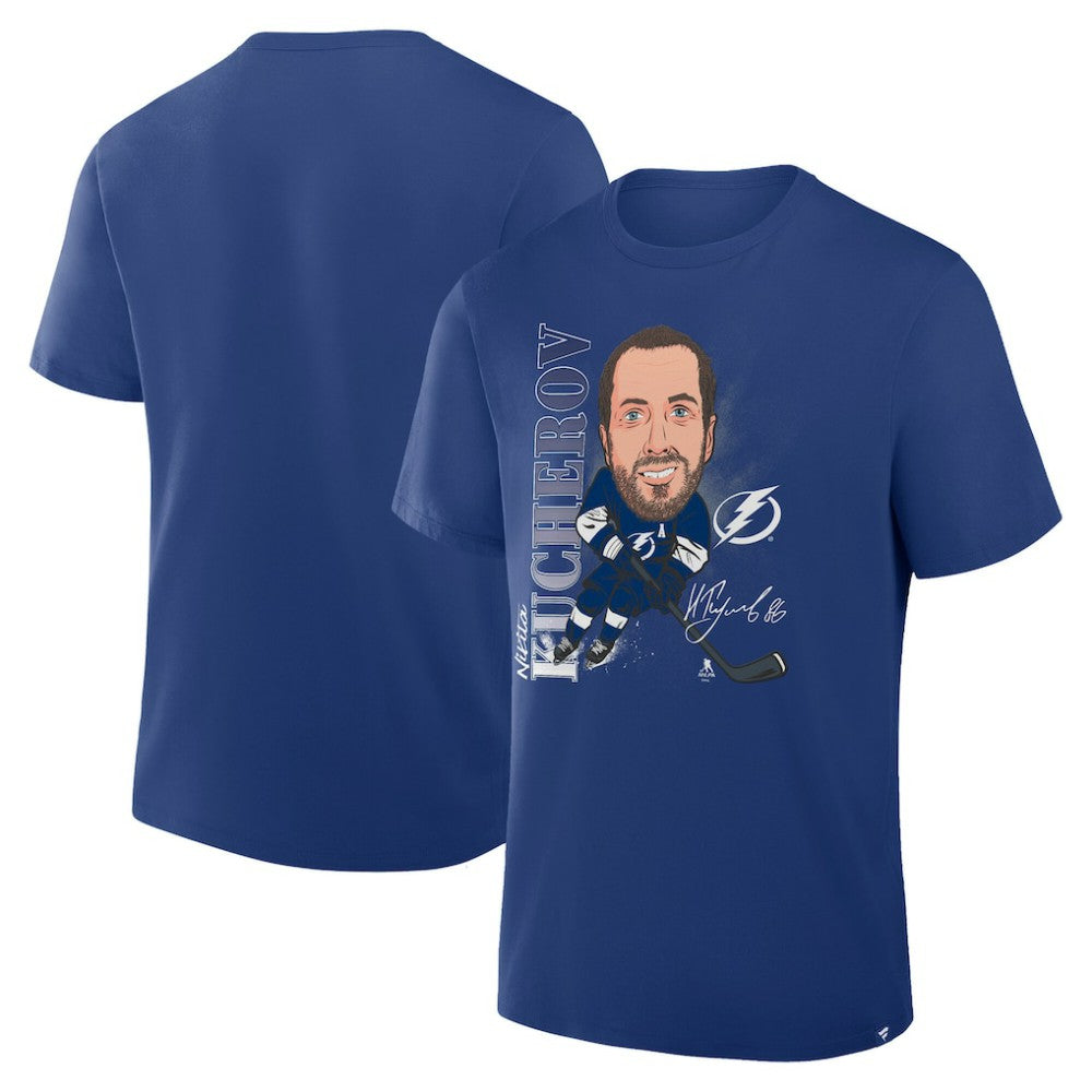 Nikita Kucherov Tampa Bay Lightning Fanatics Caricature Player T-Shirt Blue