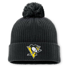 Pittsburgh Penguins Fanatics 2025 NHL Global Series Sweden Cuffed Knit Hat with Pom Black