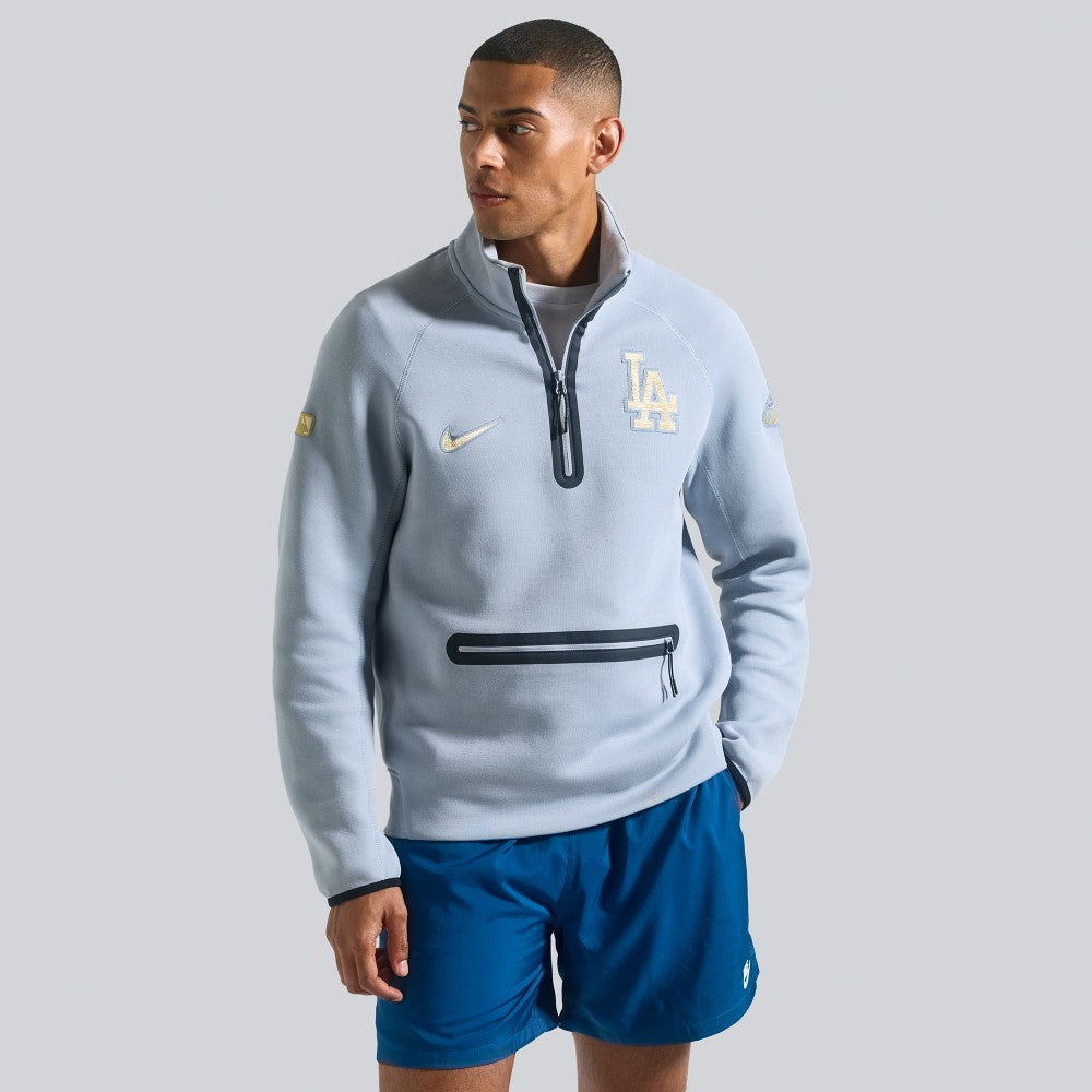 Los Angeles Dodgers 2026 Gold Collection Tech Fleece Half-Zip Pullover - Gray | Nike