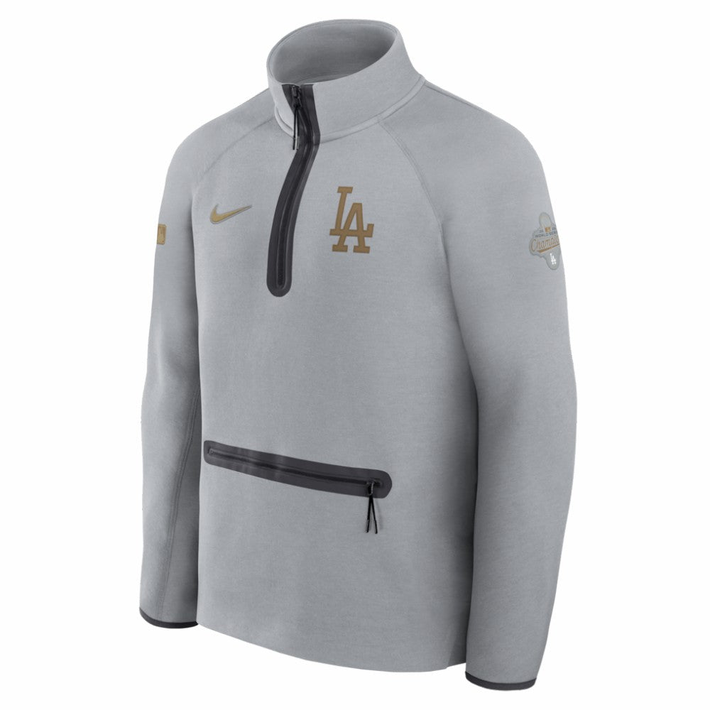 Los Angeles Dodgers 2026 Gold Collection Tech Fleece Half-Zip Pullover - Gray | Nike