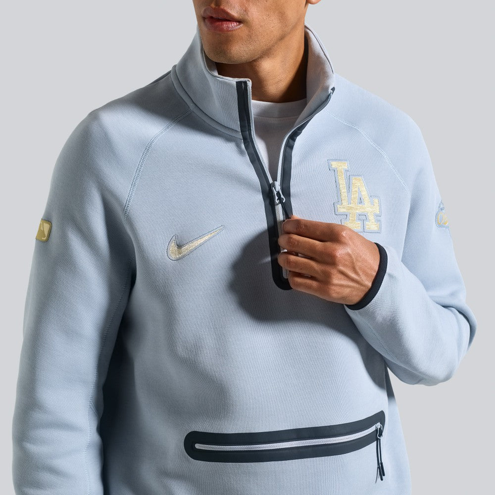 Los Angeles Dodgers 2026 Gold Collection Tech Fleece Half-Zip Pullover - Gray | Nike
