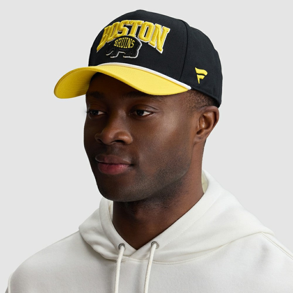 Boston Bruins Fanatics 2026 NHL Stadium Series Authentic Pro A-Frame Adjustable Hat Black