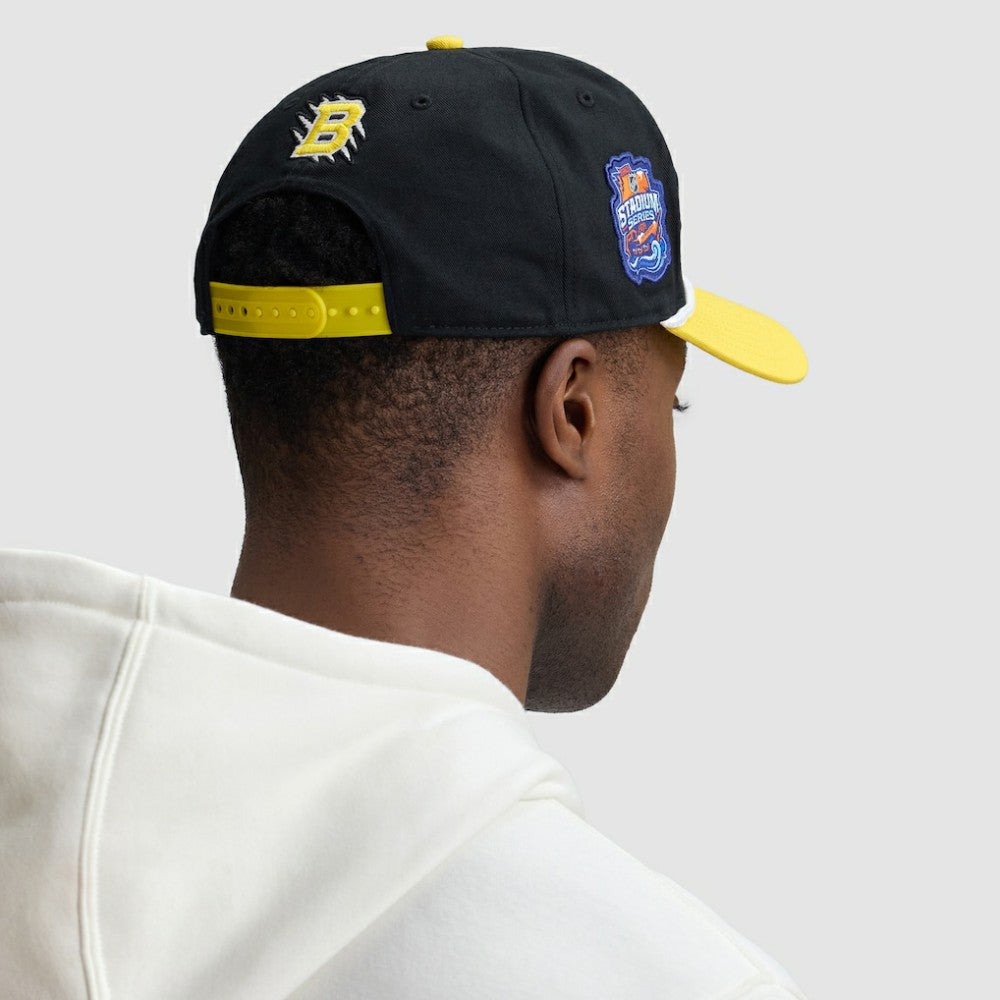 Boston Bruins Fanatics 2026 NHL Stadium Series Authentic Pro A-Frame Adjustable Hat Black