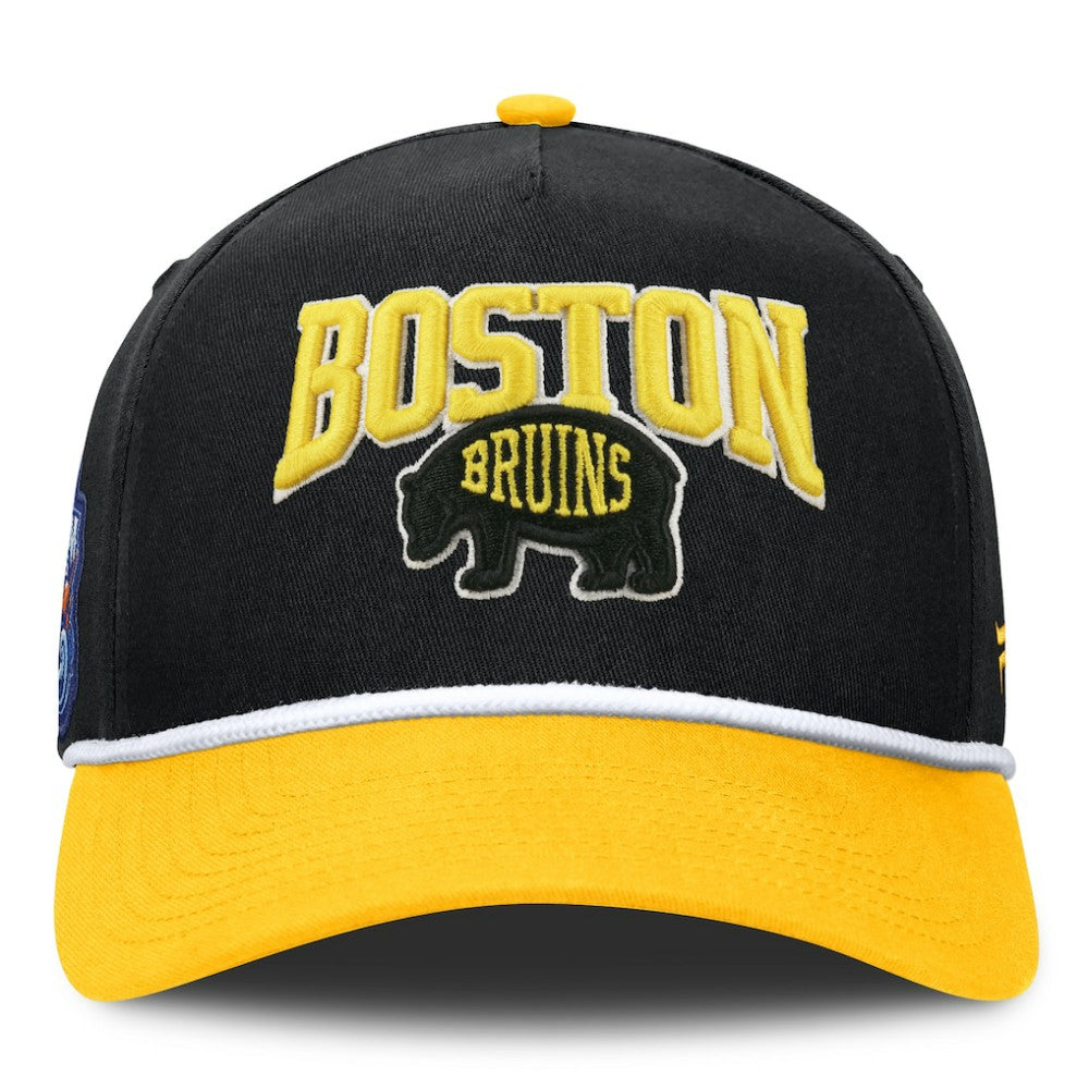 Boston Bruins Fanatics 2026 NHL Stadium Series Authentic Pro A-Frame Adjustable Hat Black