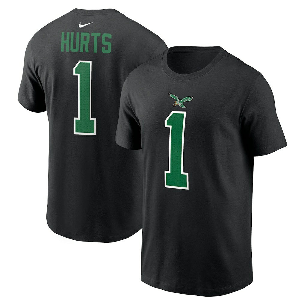 Jalen Hurts Philadelphia Eagles Player Name & Number T-Shirt - Black | Nike online