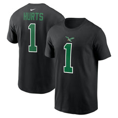 Jalen Hurts Philadelphia Eagles Player Name & Number T-Shirt - Black | Nike online