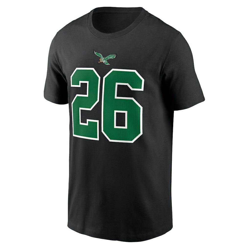 Saquon Barkley Philadelphia Eagles Player Name & Number T-Shirt - Black | Nike sale
