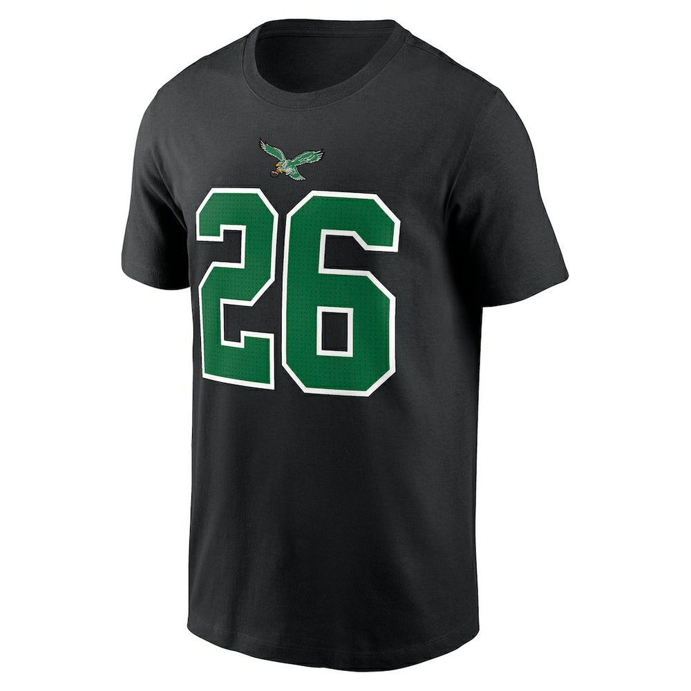 Saquon Barkley Philadelphia Eagles Player Name & Number T-Shirt - Black | Nike sale