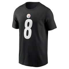 Aaron Rodgers Pittsburgh Steelers Name & Number T-Shirt - Black | Nike for sale