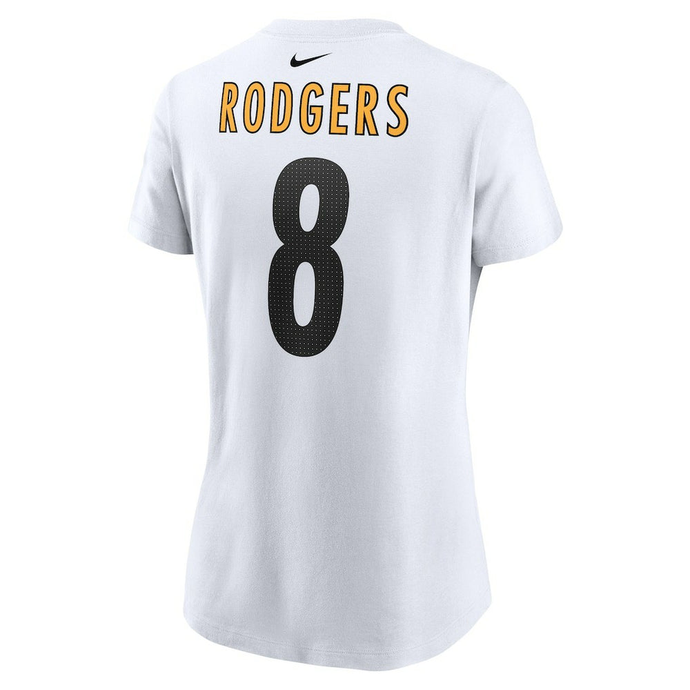 Aaron Rodgers Pittsburgh Steelers Women's Name & Number T-Shirt - White | Nike cheap