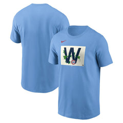 Chicago Cubs Alt Ivy W Flag T-Shirt - Light Blue | Nike
