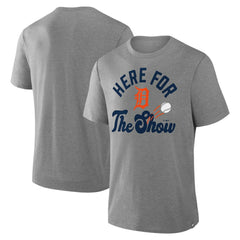 Detroit Tigers Nostalgia Tri-Blend T-Shirt - Heather Gray