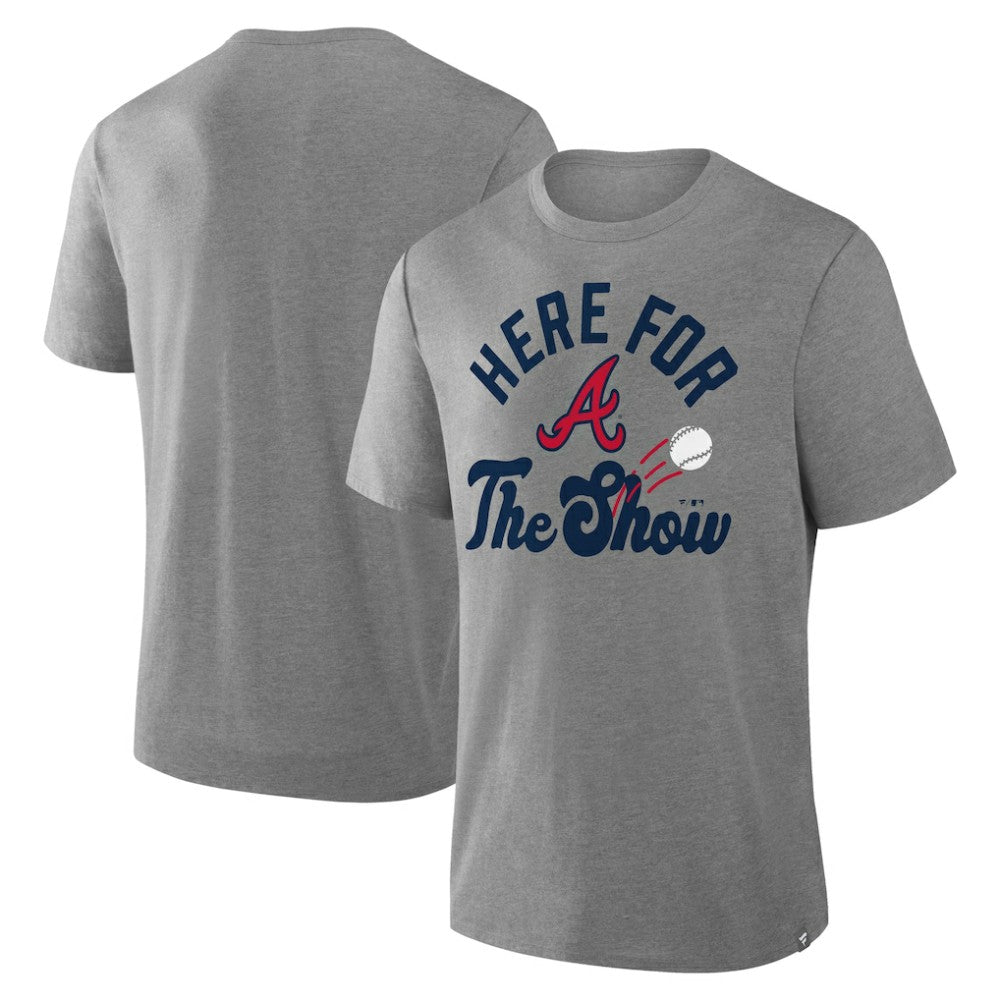 Atlanta Braves Nostalgia Tri-Blend T-Shirt - Heather Gray