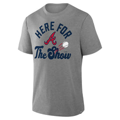 Atlanta Braves Nostalgia Tri-Blend T-Shirt - Heather Gray
