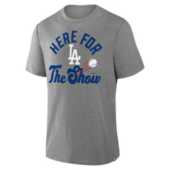 Los Angeles Dodgers Nostalgia Tri-Blend T-Shirt - Heather Gray