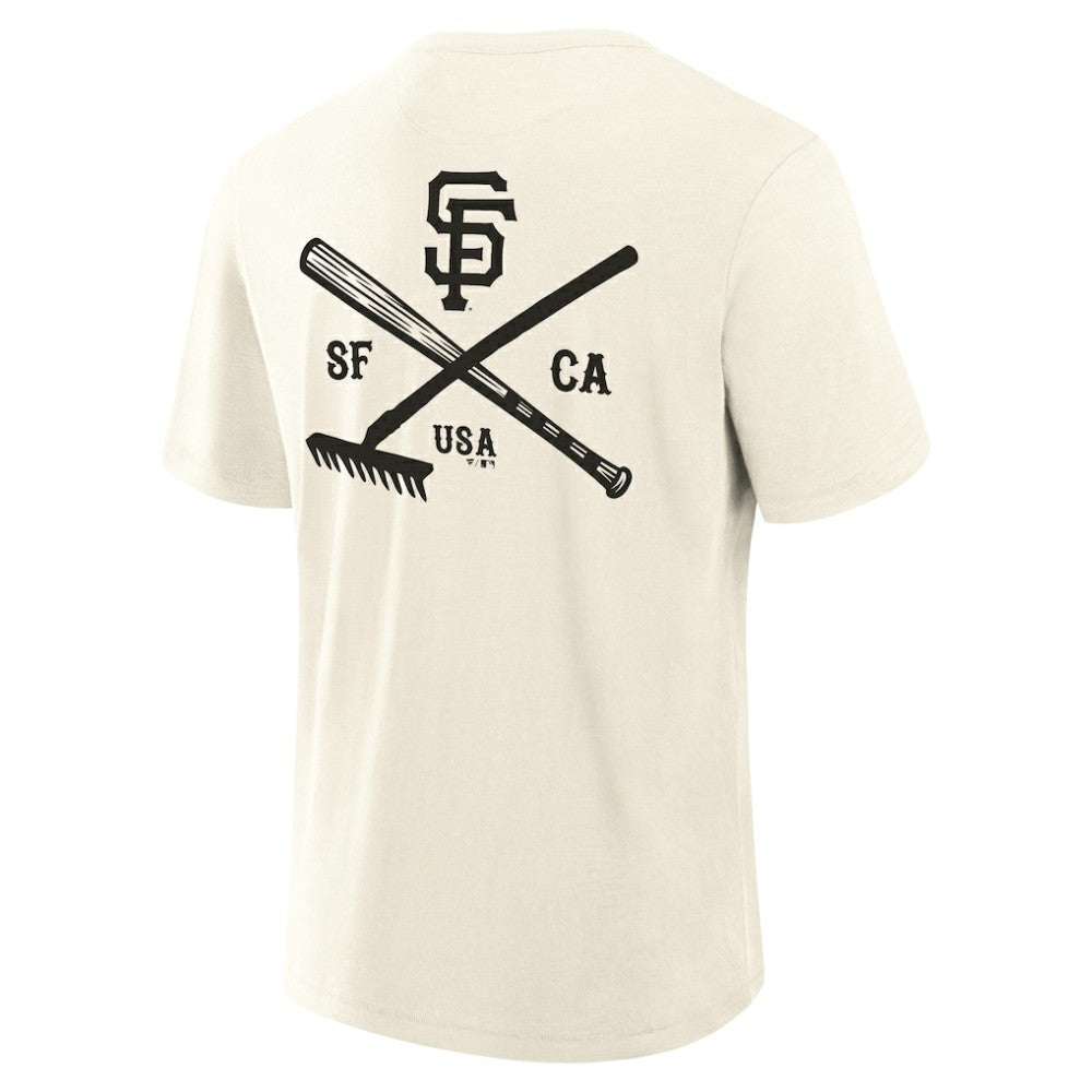 San Francisco Giants Nostalgia Stadium Slub T-Shirt - Cream