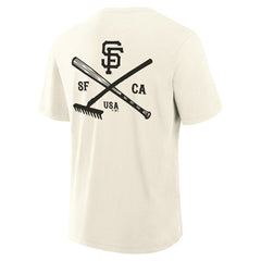 San Francisco Giants Nostalgia Stadium Slub T-Shirt - Cream