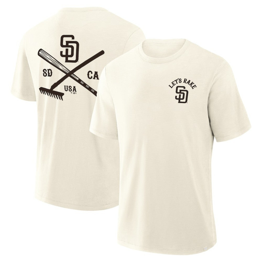 San Diego Padres Nostalgia Stadium Slub T-Shirt - Cream