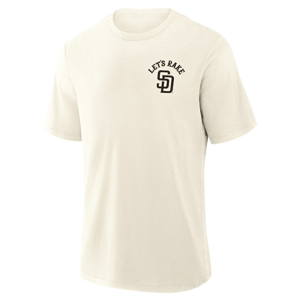 San Diego Padres Nostalgia Stadium Slub T-Shirt - Cream