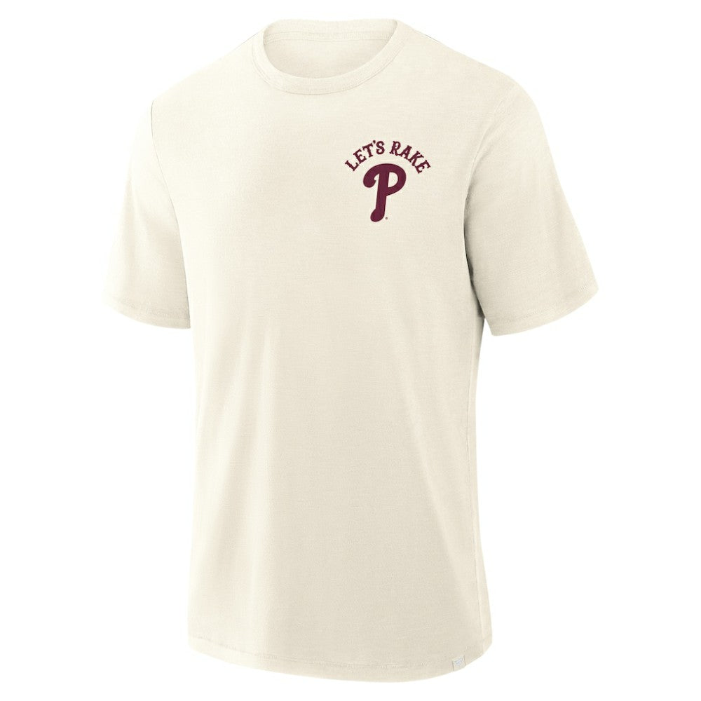 Philadelphia Phillies Nostalgia Stadium Slub T-Shirt - Cream