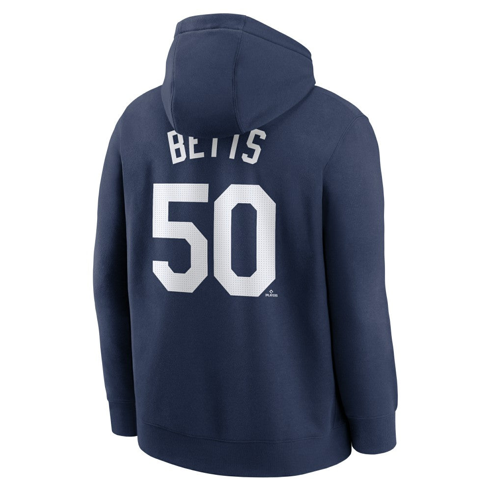 Mookie Betts Los Angeles Dodgers Player Name & Number Club Pullover Hoodie - Navy | Nike
