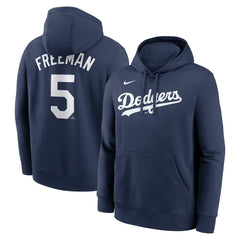 Freddie Freeman Los Angeles Dodgers Player Name & Number Club Pullover Hoodie - Navy | Nike