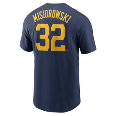 Jacob Misiorowski Milwaukee Brewers Fuse Name & Number T-Shirt - Navy | Nike