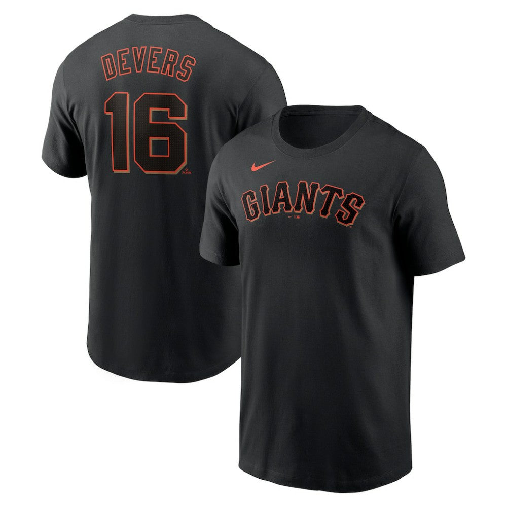 Rafael Devers San Francisco Giants Home Name & Number T-Shirt - Black | Nike