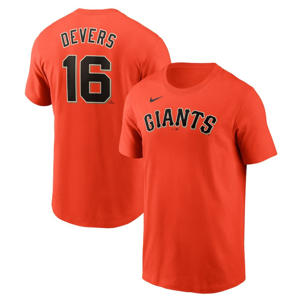 Rafael Devers San Francisco Giants Name & Number T-Shirt - Orange | Nike