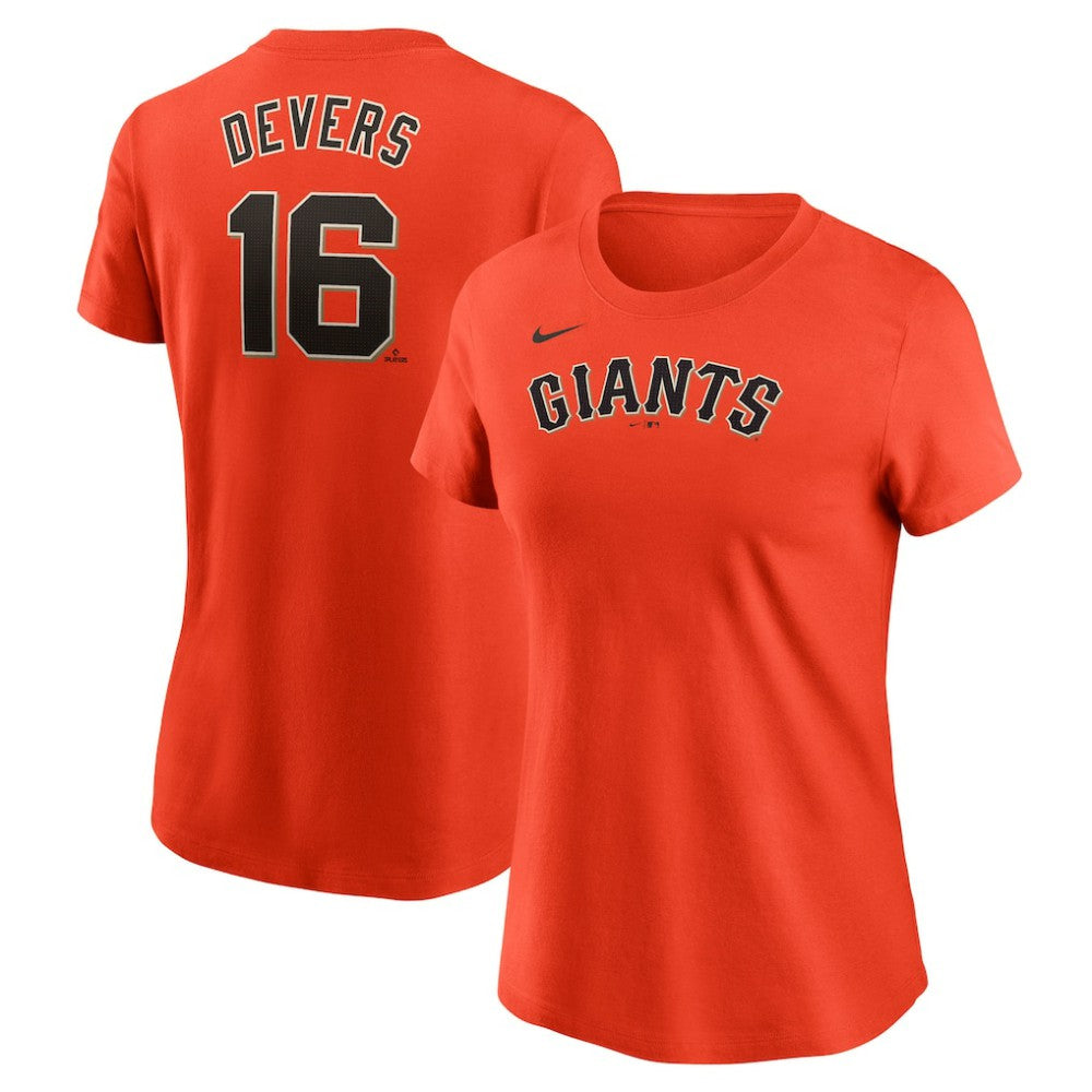 Rafael Devers San Francisco Giants Women's Name & Number T-Shirt - Orange | Nike
