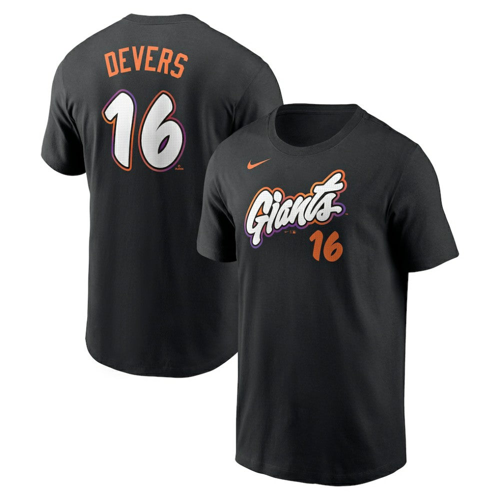 Rafael Devers San Francisco Giants 2025 City Connect Fuse Name & Number T-Shirt - Black | Nike