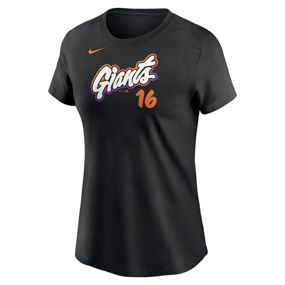 Rafael Devers San Francisco Giants Women's 2025 City Connect Fuse Name & Number T-Shirt - Black | Nike