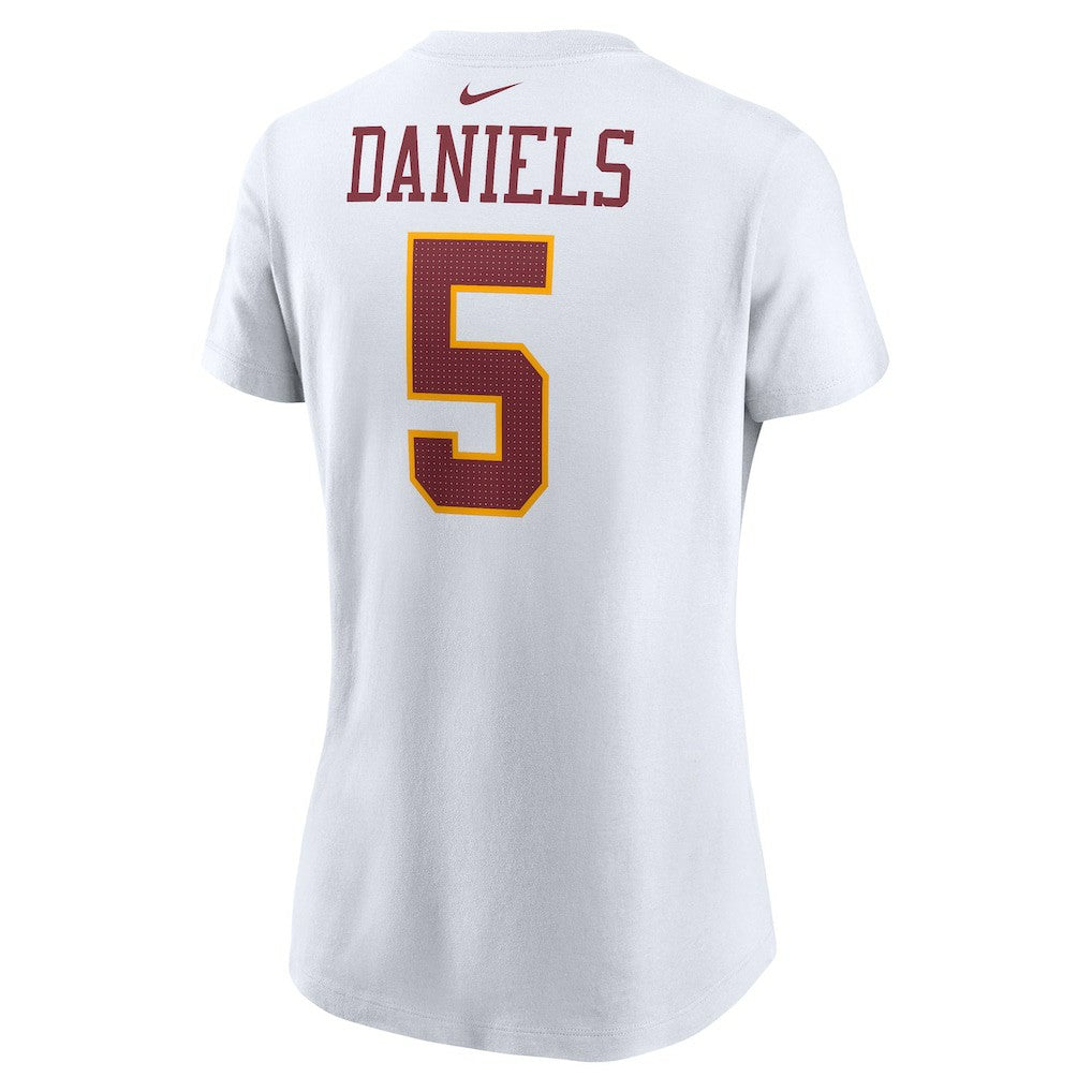 Jayden Daniels Washington Commanders Women's Super Bowl Era Name & Number T-Shirt - White | Nike online