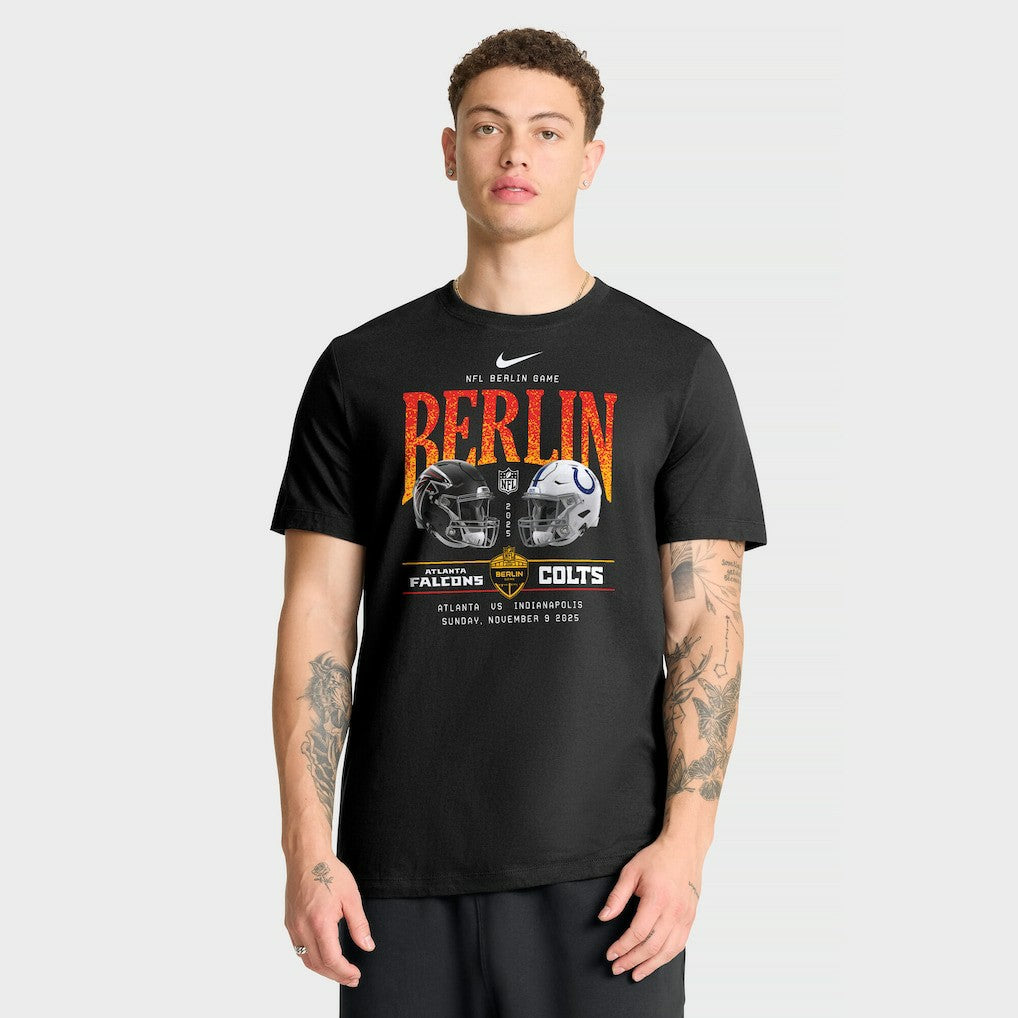 Atlanta Falcons vs. Indianapolis Colts International Games Berlin 2025 T-Shirt - Black | Nike on sale