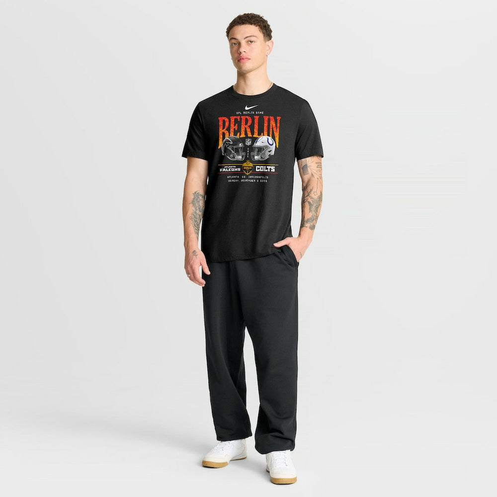 Atlanta Falcons vs. Indianapolis Colts International Games Berlin 2025 T-Shirt - Black | Nike on sale