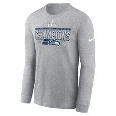 Seattle Seahawks 2025 NFC Champions Locker Room Trophy Collection Long Sleeve T-Shirt - Heather Gray | Nike online