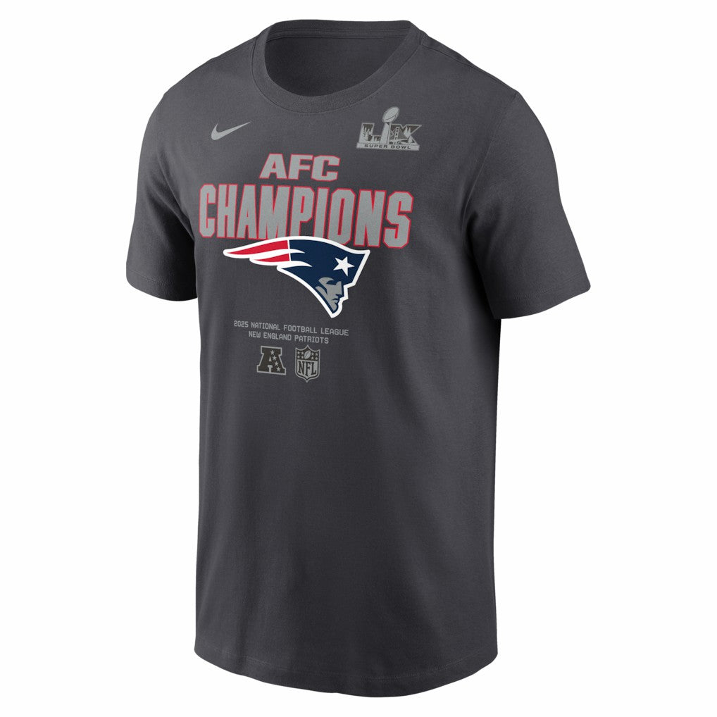 New England Patriots 2025 AFC Champions Roster T-Shirt - Anthracite | Nike online