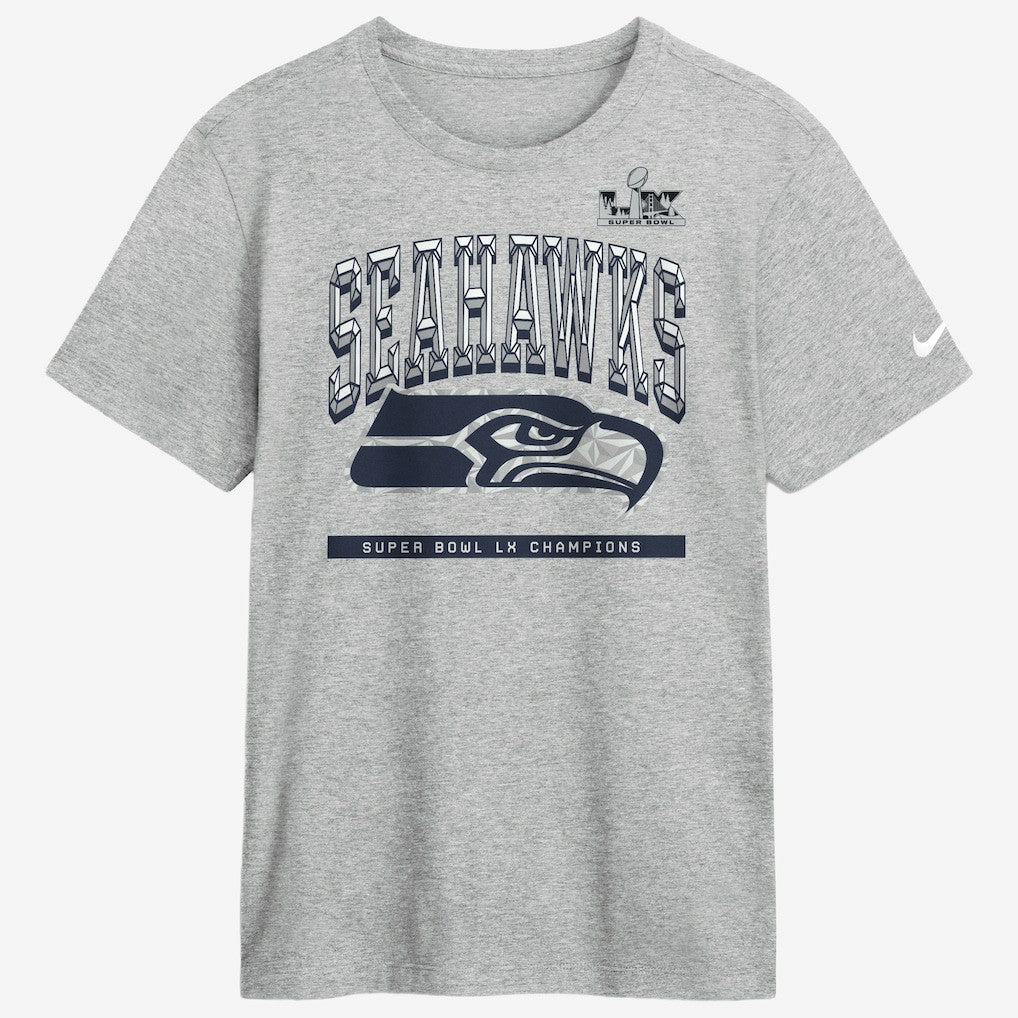 Seattle Seahawks Super Bowl LX Champions Ice Classic Roster T-Shirt - Heather Gray | Nike outlet