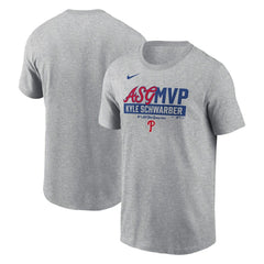 Kyle Schwarber Philadelphia Phillies 2025 MLB All-Star Game MVP T-Shirt - Heather Gray | Nike