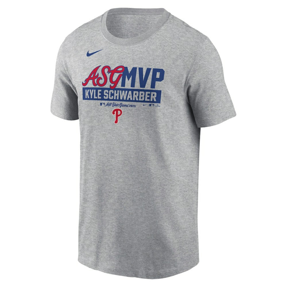 Kyle Schwarber Philadelphia Phillies 2025 MLB All-Star Game MVP T-Shirt - Heather Gray | Nike