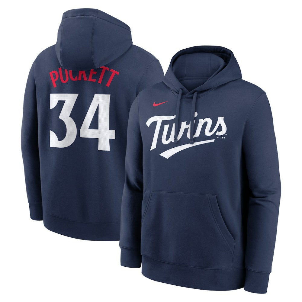 Kirby Puckett Minnesota Twins Player Name & Number Club Pullover Hoodie - Navy | Nike