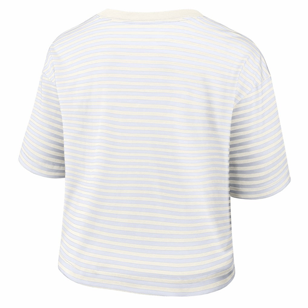 Philadelphia Eagles Women's Striped Cropped T-Shirt - Yellow/Cream | Nike outlet