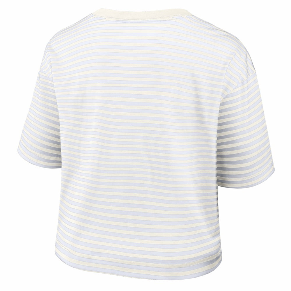 Washington Commanders Women's Striped Cropped T-Shirt - Yellow/Cream | Nike on sale